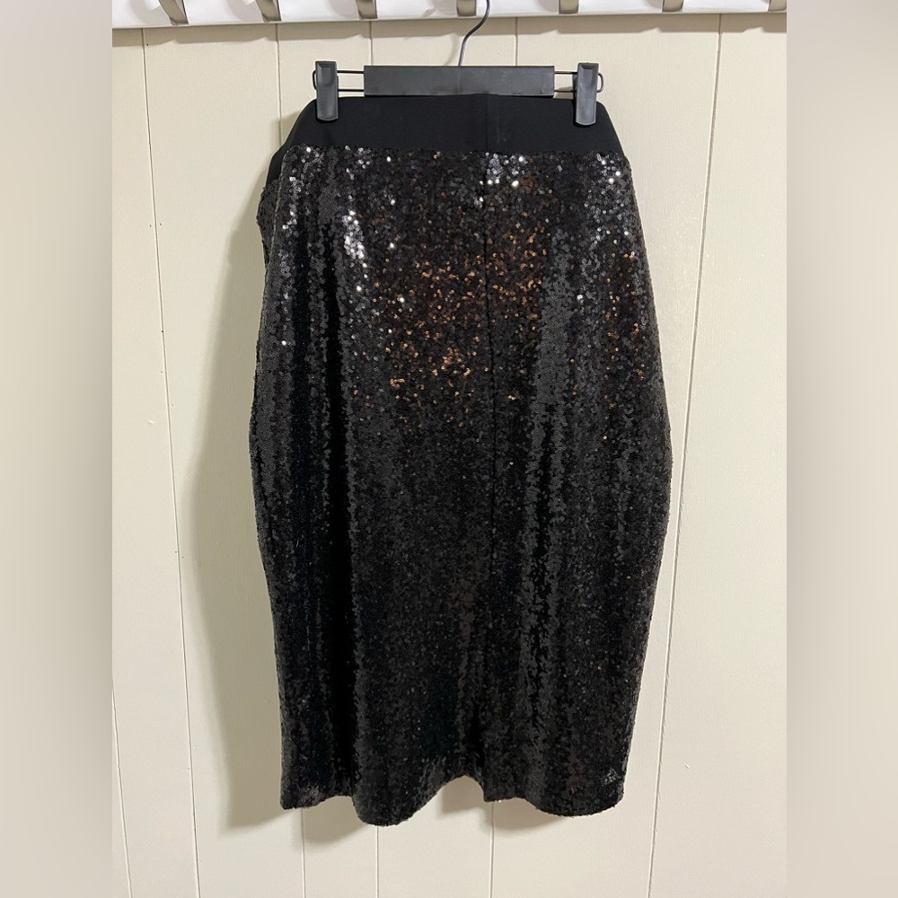 torrid Black Sequin Midi Skirt
